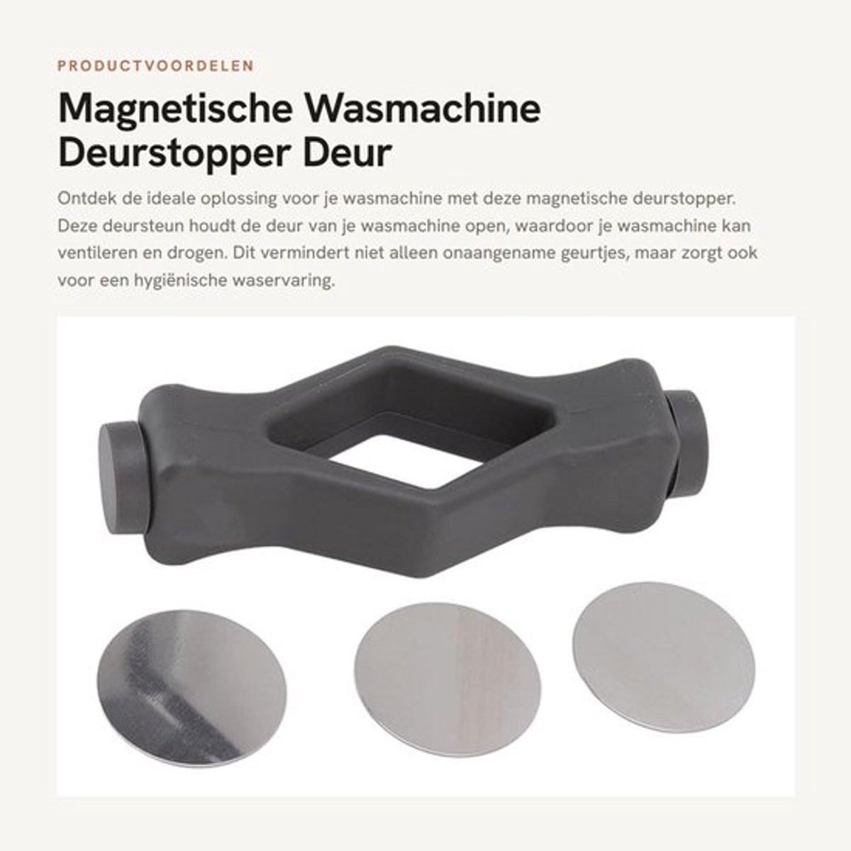 Deurstopper Magnetisch - Deursteun Wasmachine - Siliconen - Compact - Geurvermindering - Veilig en Flexibel - Wasmachinedeurstopper
