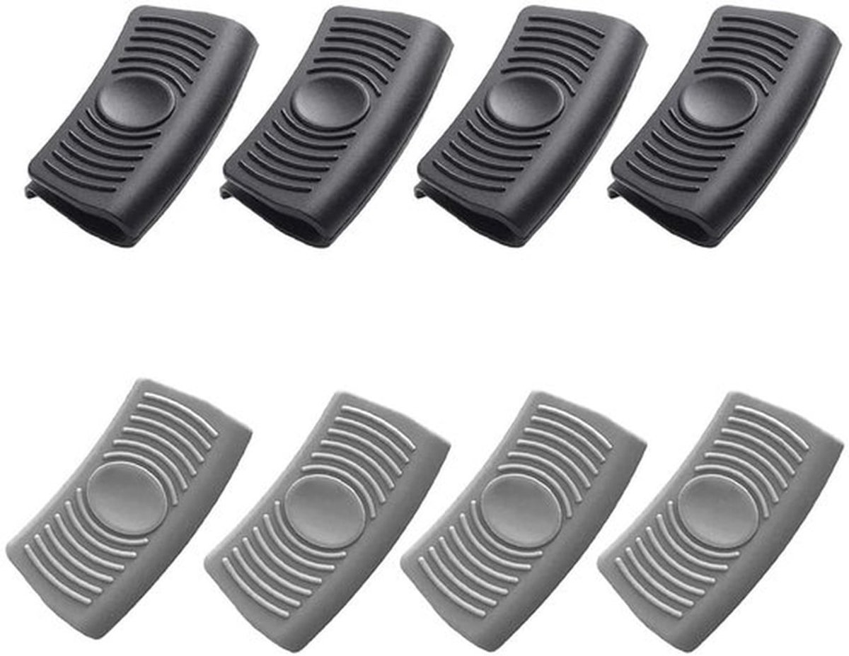 Pannengrepen 8 Stuks - Hittebestendige Ovenwanten - Siliconen Klemgrepen - Antislip Hittebescherming - Voor Ovenschalen - Gietijzeren Braadpannen - Ovenhandschoenen