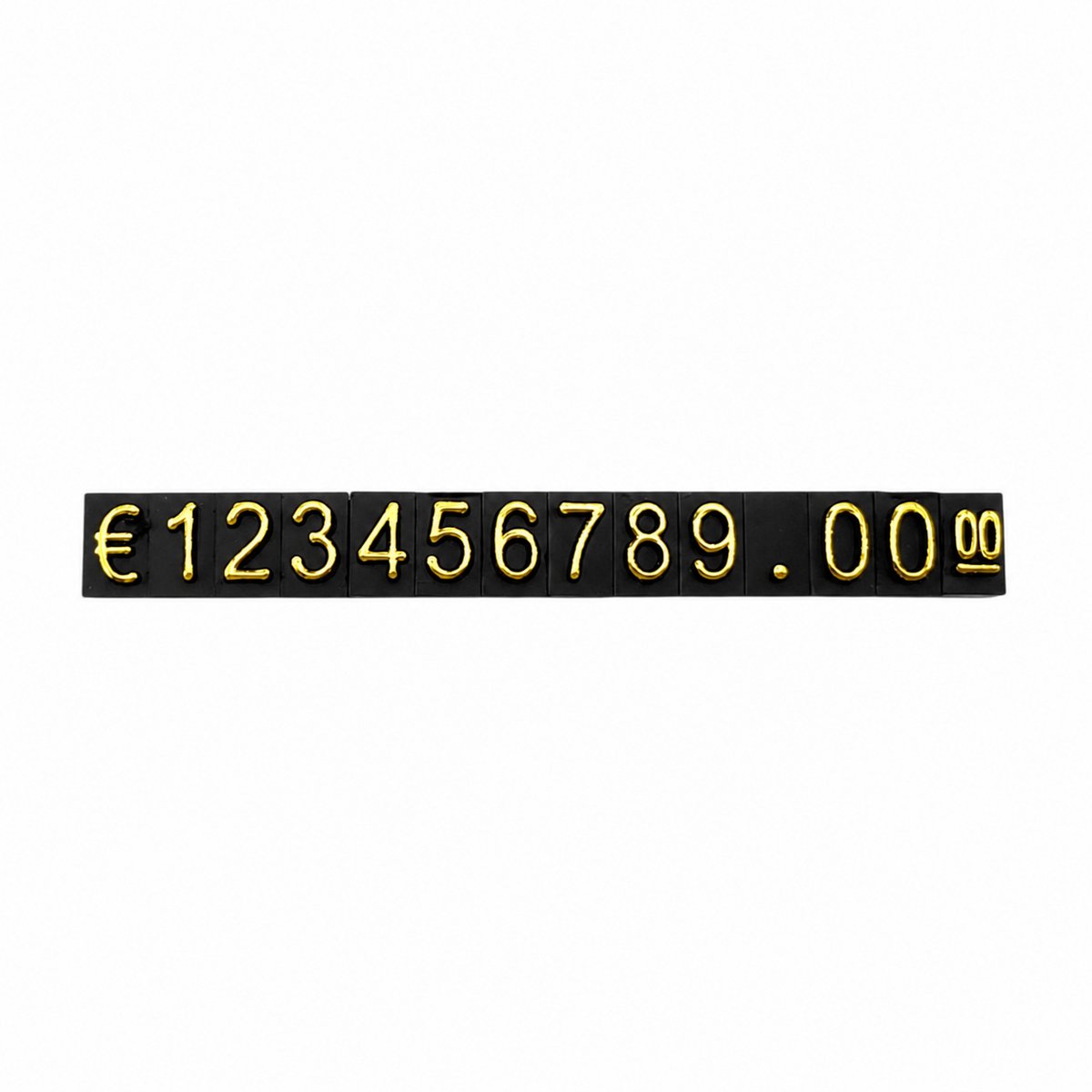 S&D | Prijsindicatie - Prijsblokjes - KLEIN - 420-delig - Goud op Zwart - Euro (€)