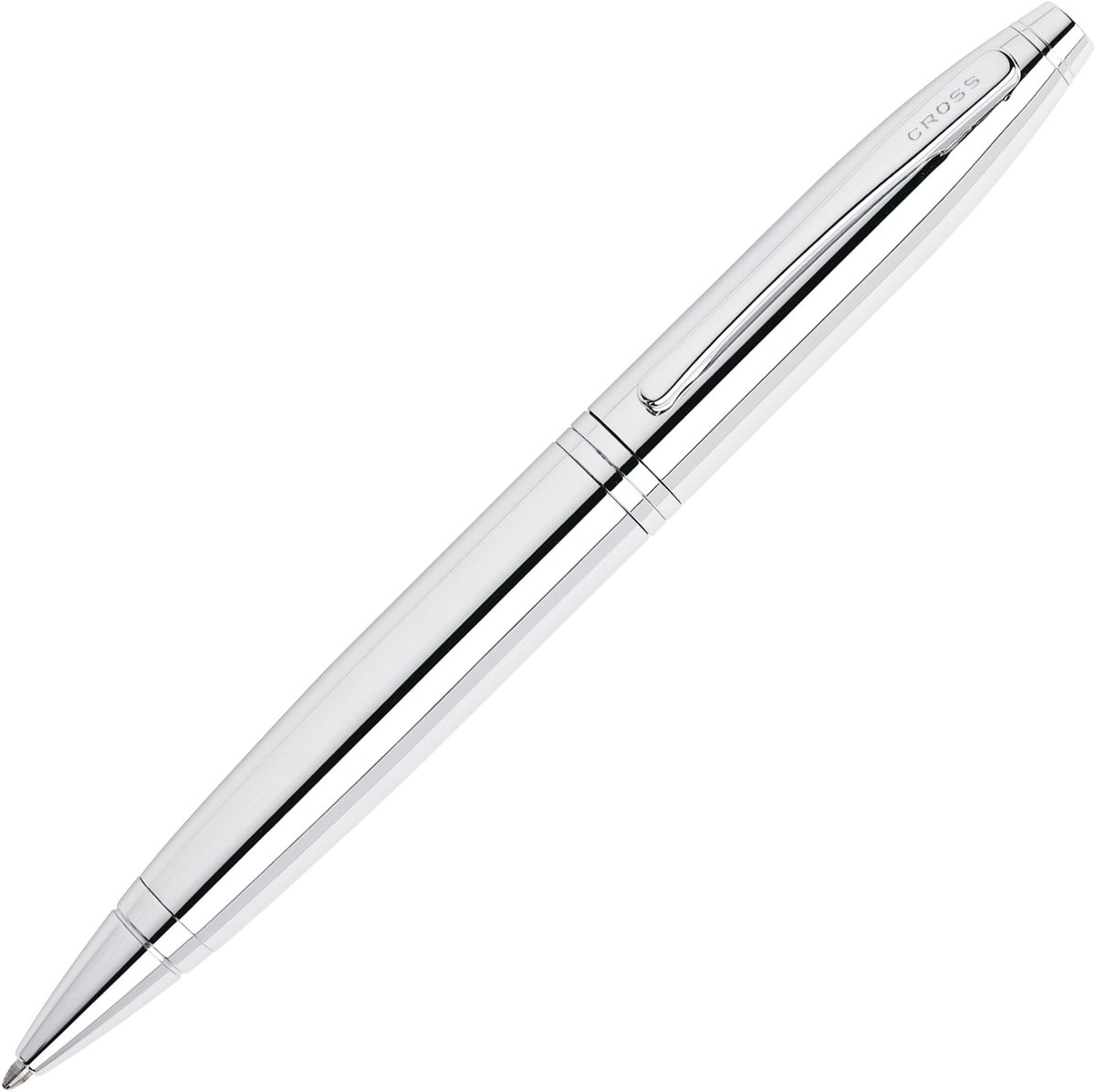 SnelShoppen - Luxe Balpen Gepolijst Chroom - Navulbare Medium Balpen met Premium Geschenkdoos - Elegante Schrijfaccessoire voor Werk, Feest en Cadeaus