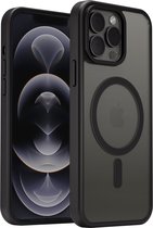 Hoesje Geschikt voor iPhone 12 Pro Max - Zwart - Geschikt voor MagSafe – Slank, Sterk en Shock proof