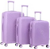 FLY&BYE® Kofferset Core - S/M/L - 3 Delig - Complete Set - 35 Handbagage + 60 en 94L Ruimbagage - Cijferslot - Polypropyleen - Lila