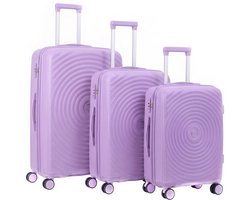 FLY & BYE FLY&BYE® Kofferset Core - S/M/L - 3 Delig - Complete Set - 35 Handbagage + 60 en 94L Ruimbagage - Cijferslot - Lila