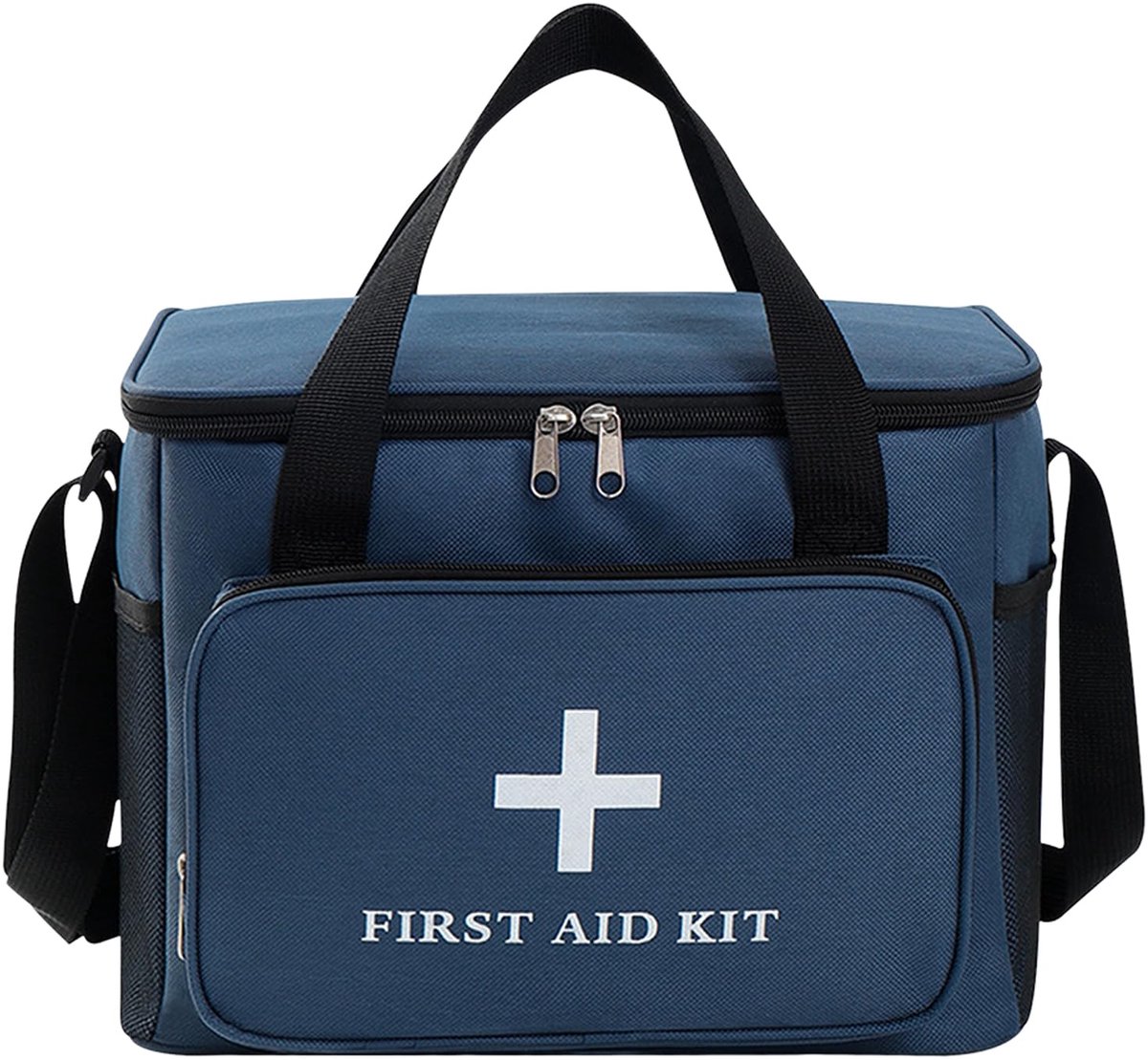 SnelShoppen - Eerste Hulp Kit 14L Reiskoffer met XXL Schouderband en Crossbody, Waterdicht voor Thuis, School, Reizen (Marineblauw)