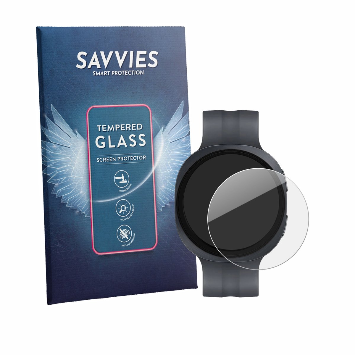 Savvies - Glas Screenprotector voor Samsung Galaxy Watch 9 (44 mm) - Gehard Beschermglas 9H