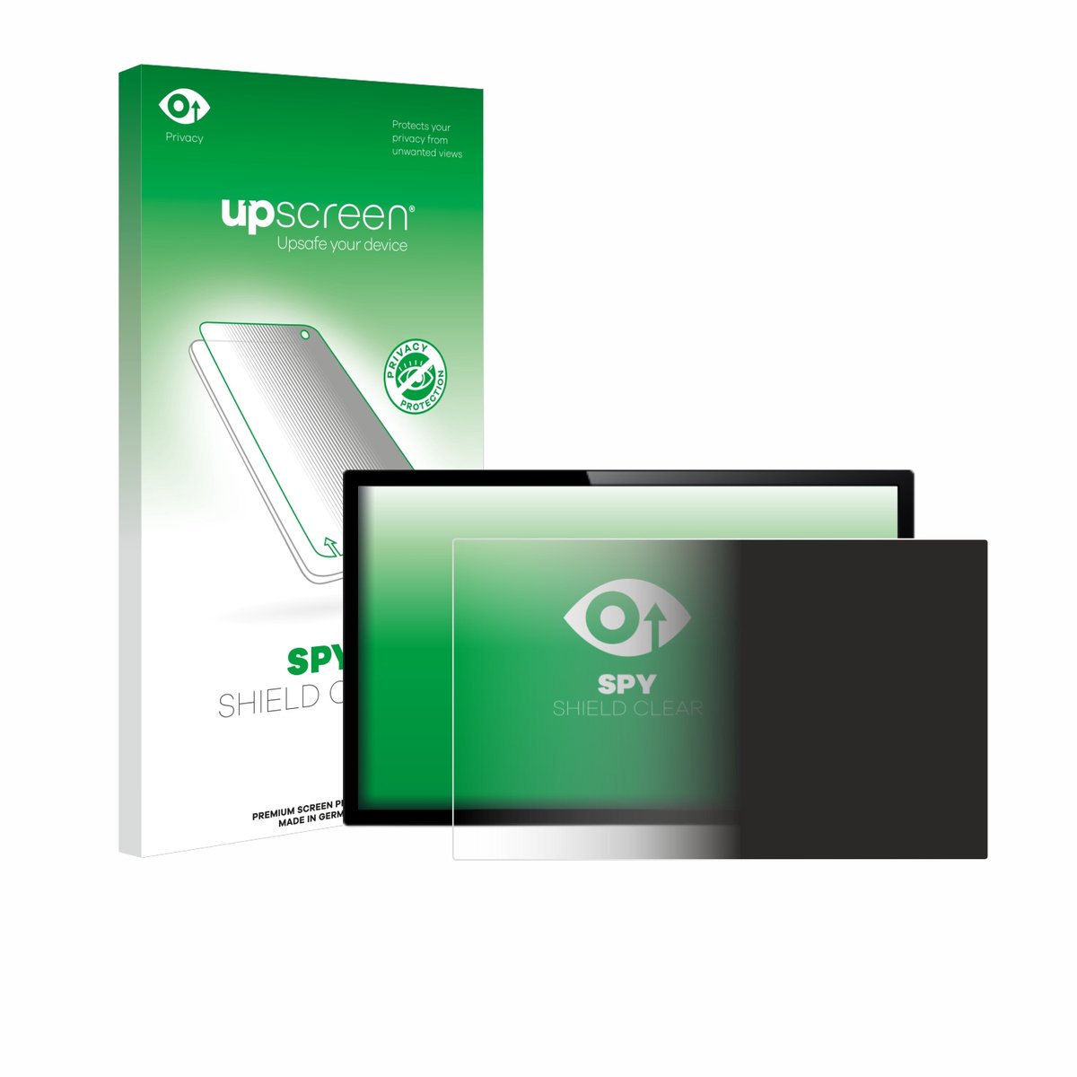 upscreen - privacy screenprotector voor Touch-Panel PC's met 14 inch-scherm [310 mm x 175 mm, 16:9] Folie Beschermfolie Blauwlichtfilter