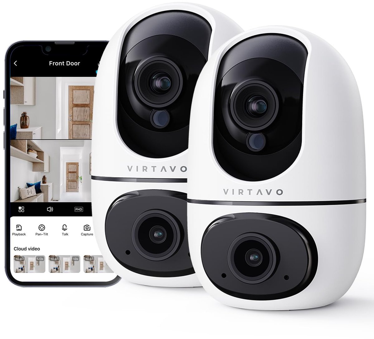 SnelShoppen - Wifi-camera voor binnen 1080p met menselijke herkenning, WLAN-bewakingscamera met sirene, bidirectionele audio, privacymodus, compatibel