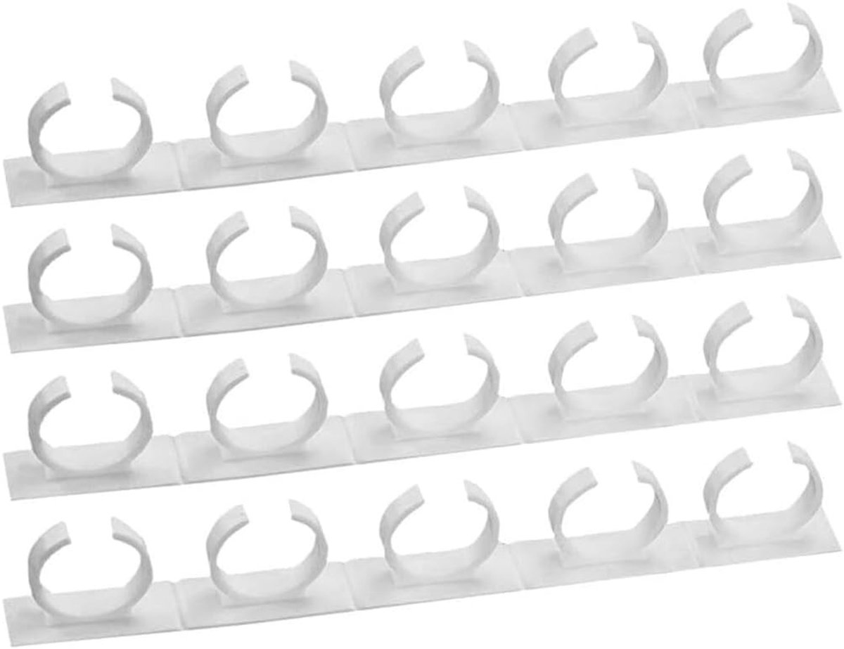 Set van 4 Kruidhouders voor aan de Muur, Plakbare Kruidfles Clips voor Keuken en Kastdeuren