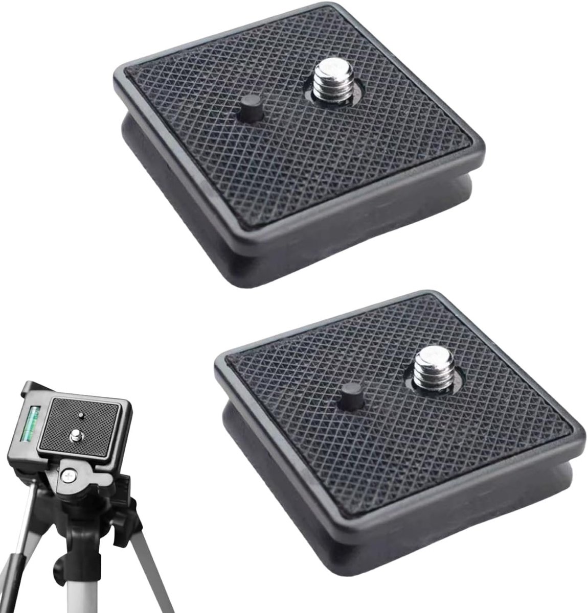 Set van 2 snelontkoppelplaten met schroefbevestiging - universele tripodadapter - eenvoudig te installeren - SnelShoppen