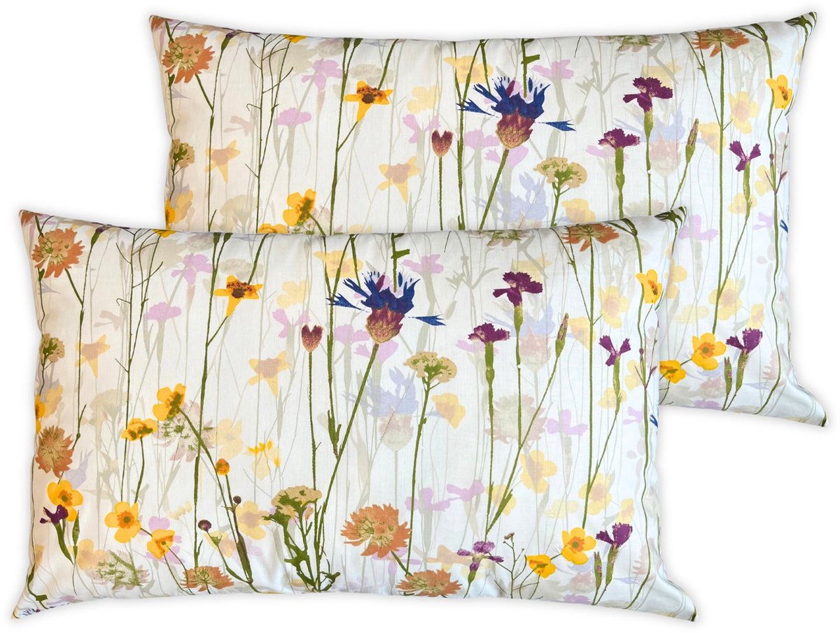 SnelShoppen - Set van 2 Kussenslopen 50x70 cm - 100% Katoen - Zachte Hoofdkussen Slopen met Ritssluiting - Sierkussenhoezen voor Slaapkamer & Woonkame