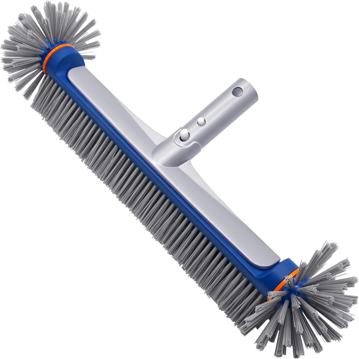 SnelShoppen - 17,5" Zwembadborstel met Aluminium Rugdeel en Handgreep - 45 cm Sterke Borstelharen voor Effectieve Reiniging - Duurzaam en Robuust