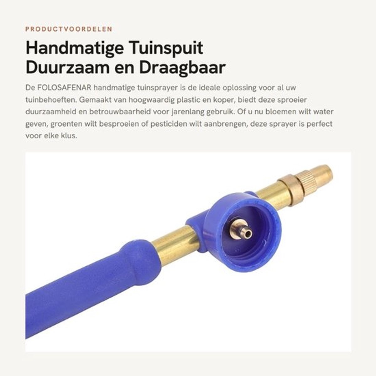 Tuinspuit Duurzaam - Drukspuit - Handmatige Tuinspuit - Twee Spraymodi - Geschikt voor Flessen - Premium Materiaal - Handspuit