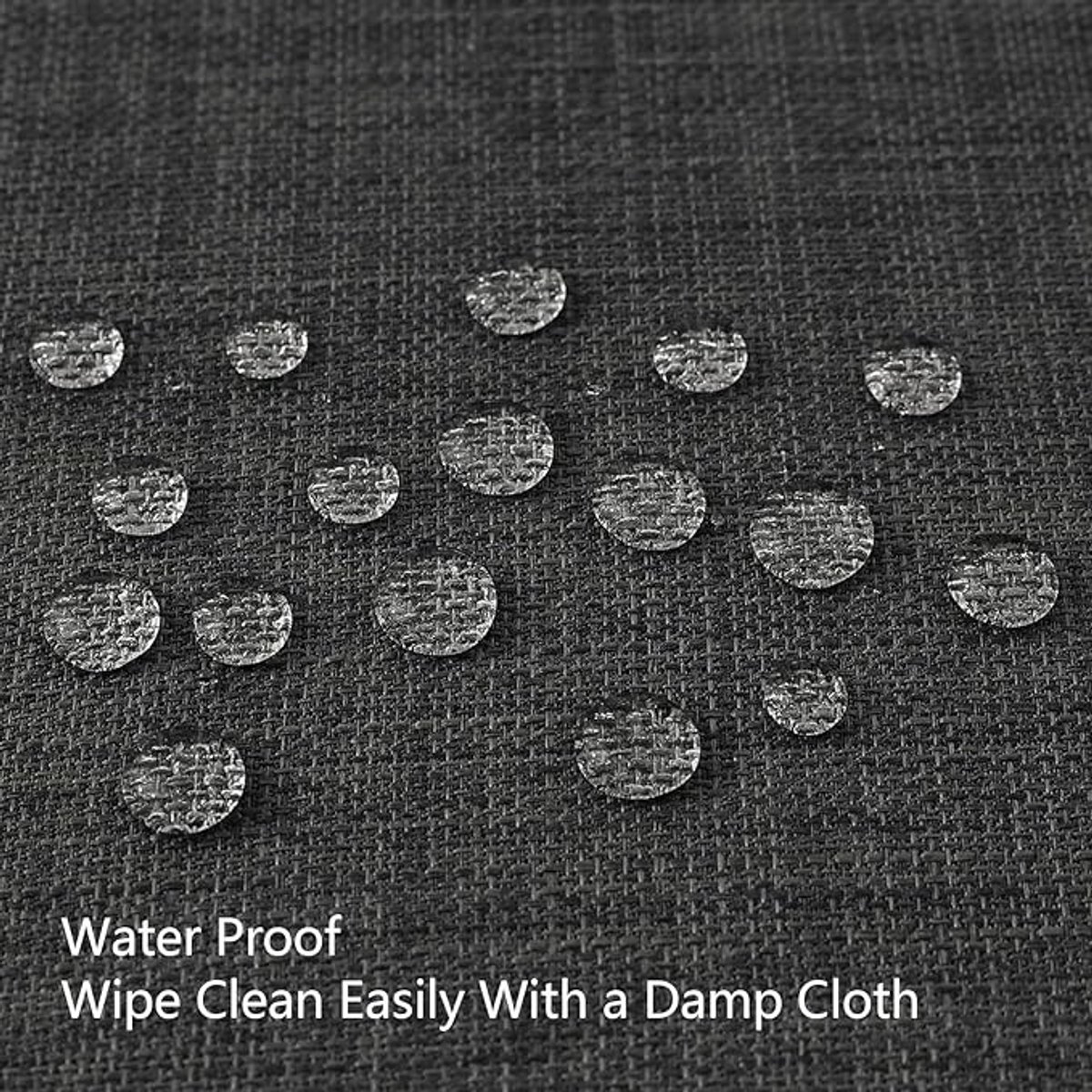 Tafelkleed met linnenlook, afwasbaar en waterafstotend, 100 x 140 cm, donkergrijs