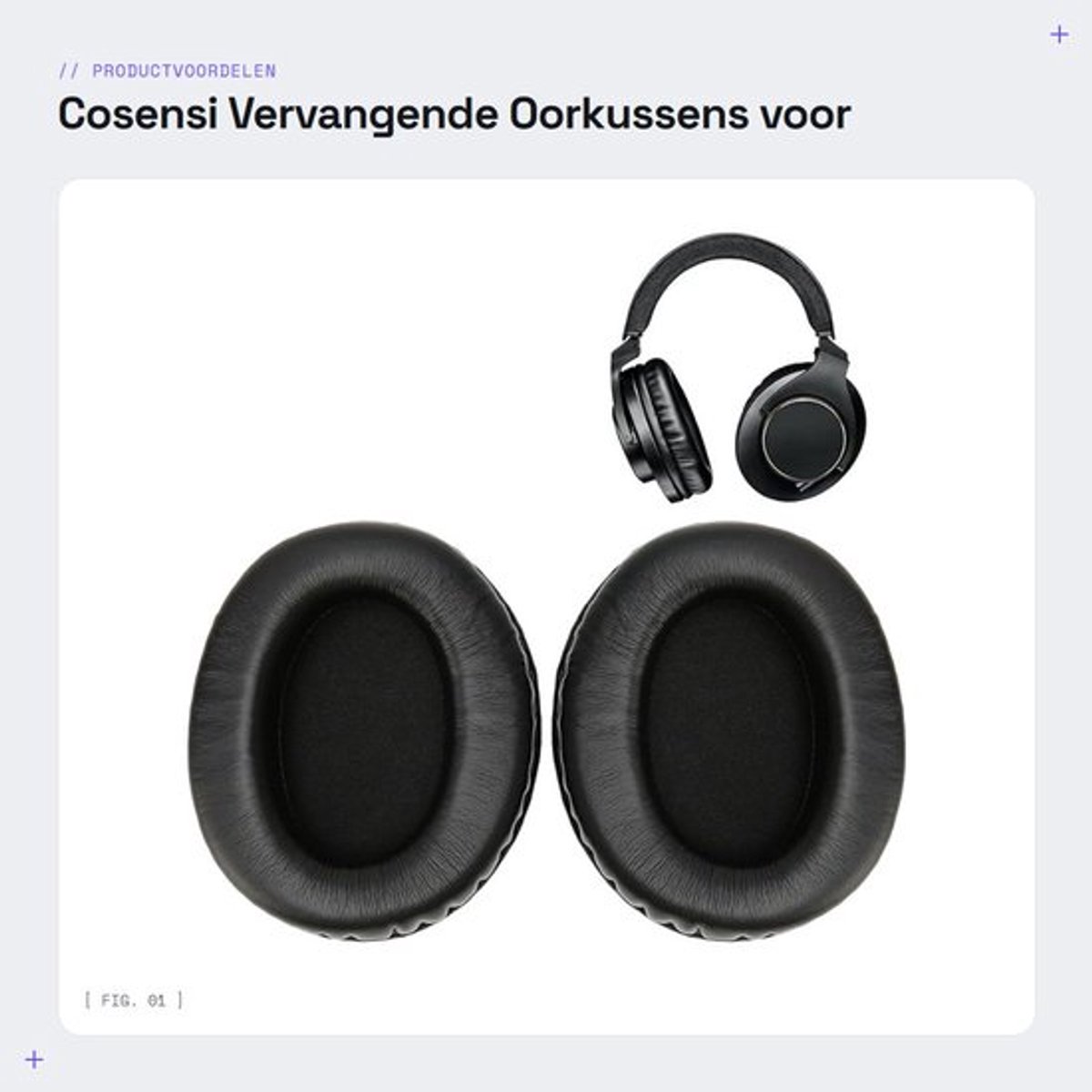 Oorkussens Vervangend voor SRH840/SRH440/SRH940 - Hoofdtelefoonoorkussens - Kunstleer/Schuimkatoen - Zacht/Comfortabel - Slijtvast/Ademend - Verbeterde Bas - Hoofdtelefoon Oorkussens