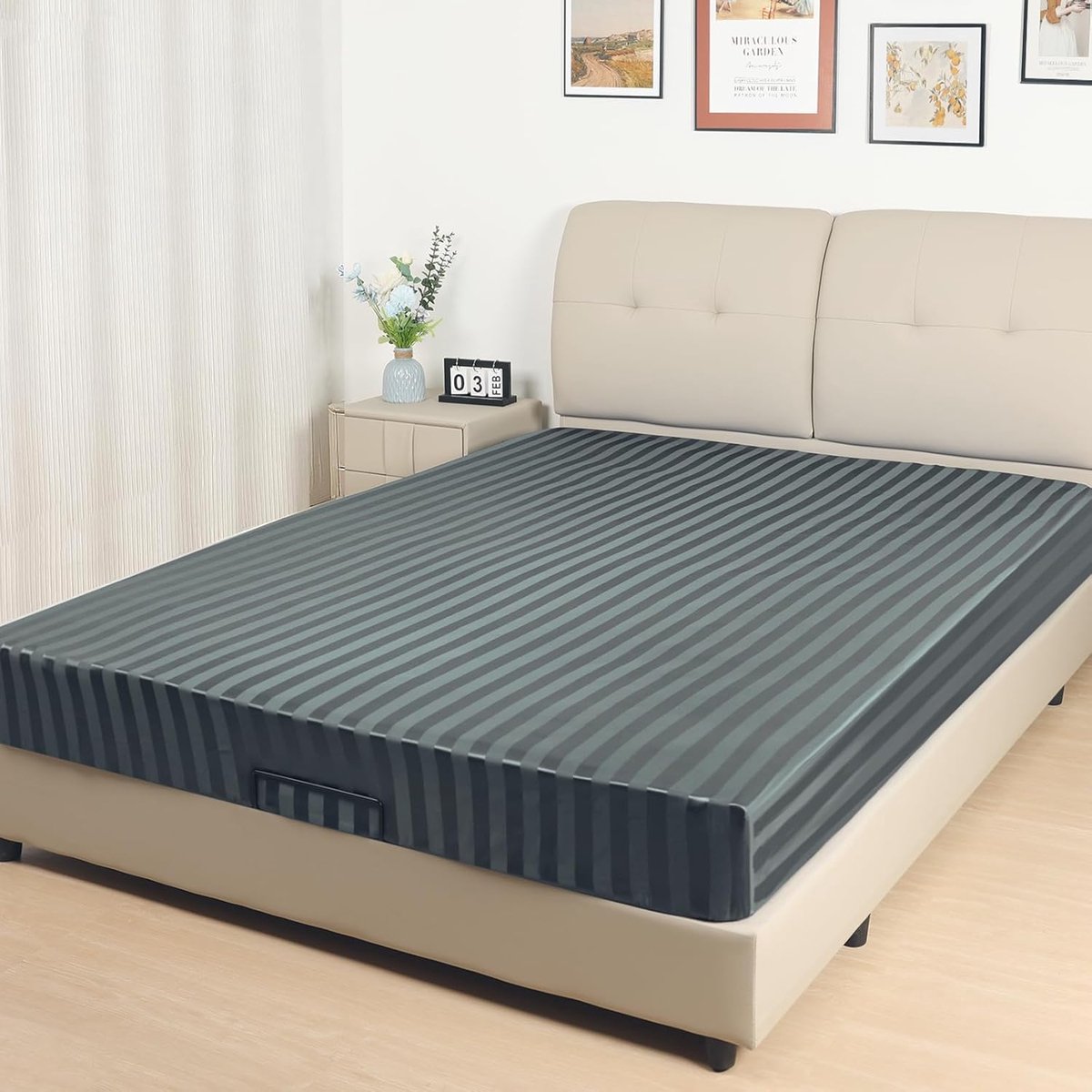 Hoeslaken 160 x 200 cm - Zijdezacht polyester satijn - 36 cm diepe zakken - Perfecte pasvorm - ShopVlot