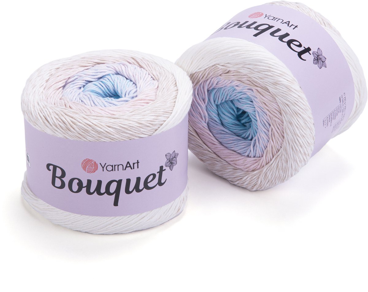 YarnArt Bouquet Verloopgaren (Gradient Cake) - 100% Katoen - voor Haken en Breien - 250g / 500m - Kleur 709