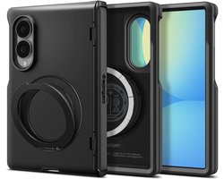 Spigen Hoesje Geschikt voor Samsung Galaxy Z fold 8 - Slim Armor Pro S MagFit - Back Cover Compatibel met MagSafe / Qi2 - Kickstand Standaard - Case Zwart