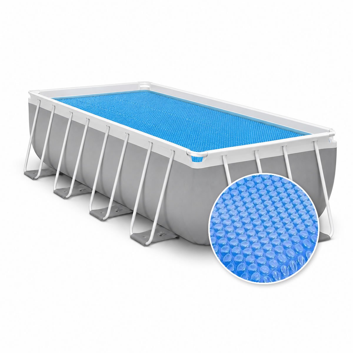 Schwimm Solar Bubblecover 292x160 cm - Afdekzeil - Noppenfolie Zwembad - Rechthoek - Geschikt voor Intex Zwembaden 300x175 cm