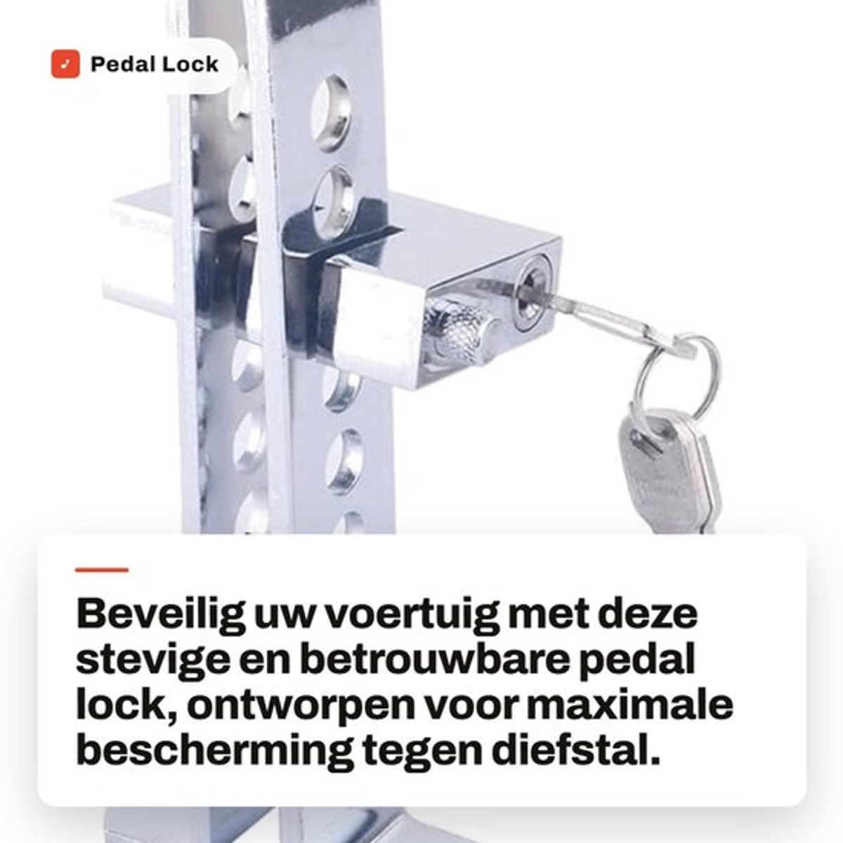 Pedal Lock Schokbestendig - Antidiefstal Beugel - Stalen Koppeling - Veilig Gebruik - Verstevigd Ontwerp - Verbeterde Vergrendeling - Auto Beveiliging