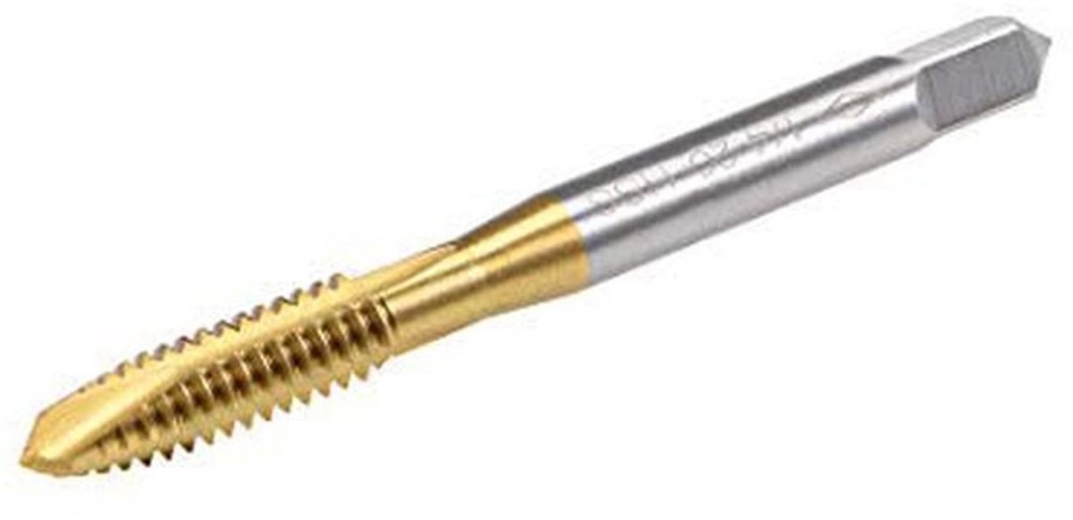 Puntplug Spiraalvormig - Draadkranen UNC 1/4-20 x 1,27mm - HSS 6542 - Titanium gecoate - Hoge snelheid staal - Voor gebruik met tapolie - Draadkraan