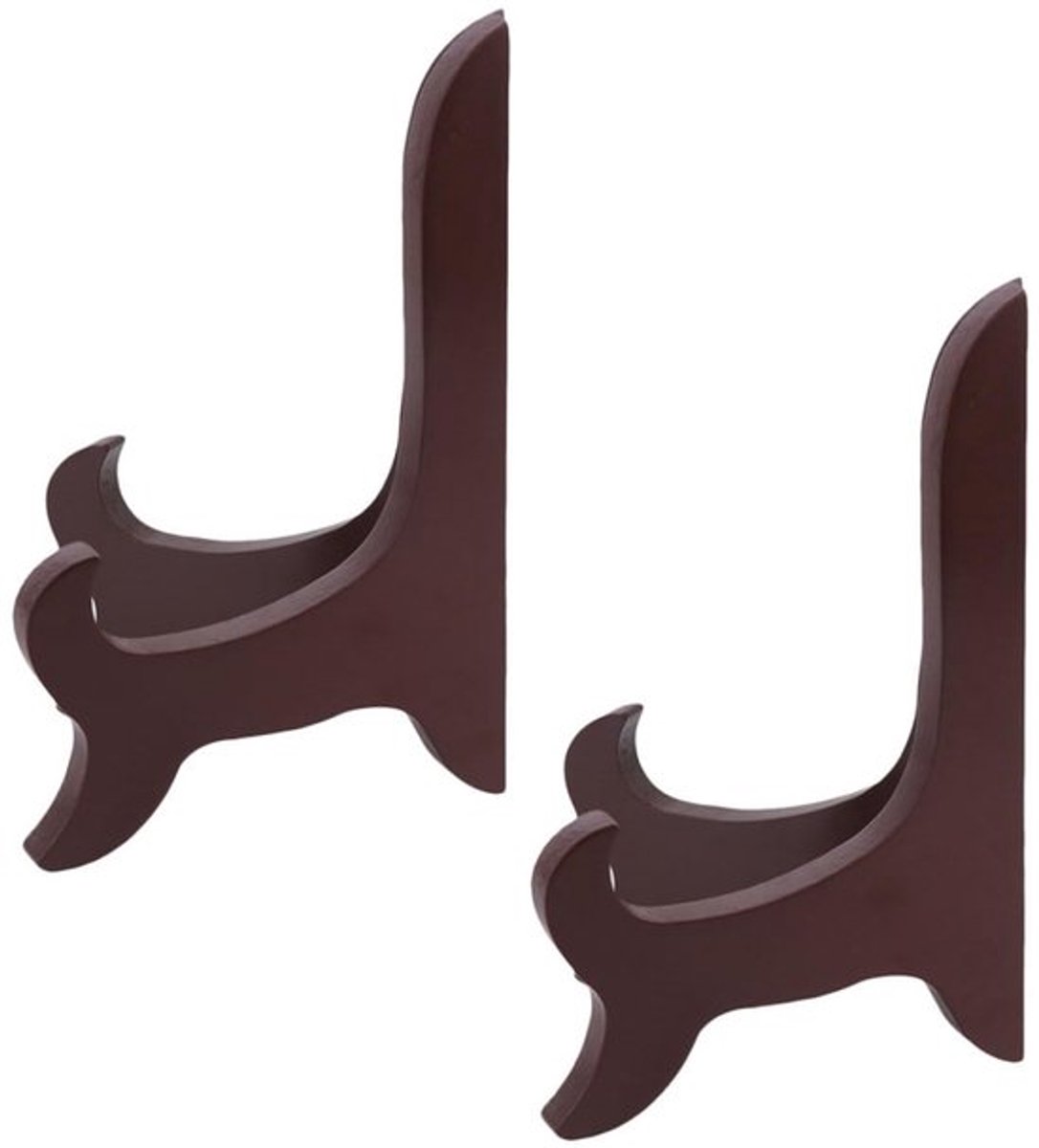Bordenstandaard Houten - 2 Stuks - Presentatiestandaard - Geschikt voor Borden Ø 10-15 cm - Stabiele Tafelstandaard - Afmetingen 13x8,5 cm