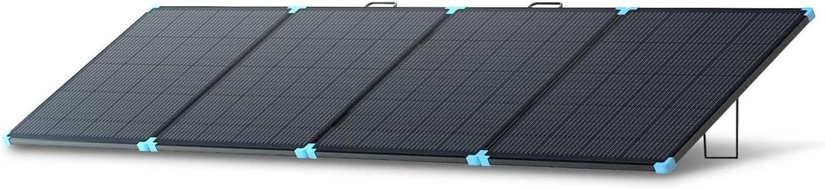 SnelShoppen - Compacte 400W Zonnepaneel Koffer, Lichtgewicht en Draagbaar, Ideaal voor Motorhome, Camping, Off-Grid Toepassingen, Navy Kleur