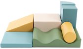 Iglu Softplay foam blokken set - 7 speelblokken | turquoise