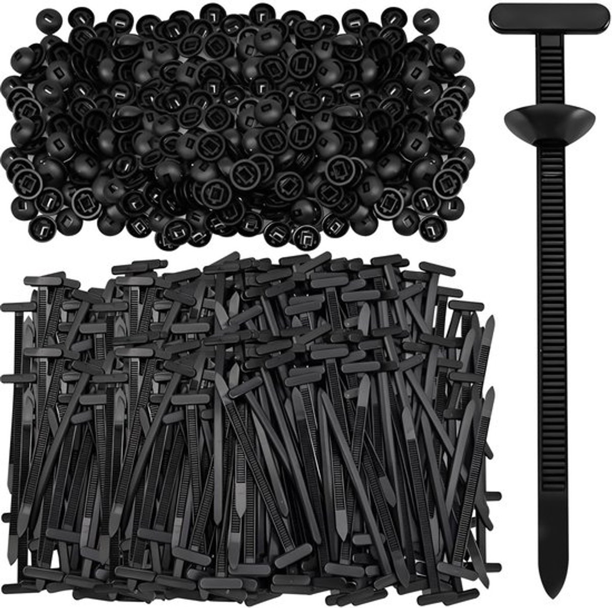 Kabelbindergesp 150 Stuks - Universele Ritsklemmen - Zware Kunststof - Zelfborgende Houder - Multifunctioneel - Bestand tegen Hoge Temperatuur - Kabelbinder
