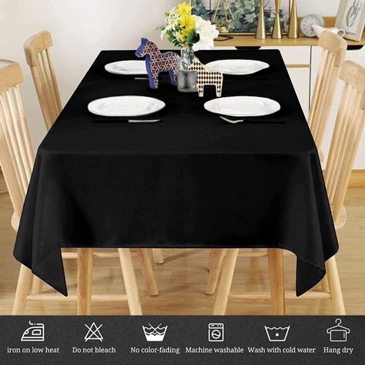 Tafelkleed Vlekbestendig - Rechthoekig 145 x 320 cm - Wasbaar Polyester - Duurzaam - Ideaal voor Feesten - Glad Oppervlak - Banketkleed
