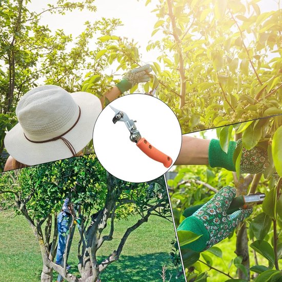 Boom Schors Snijder - Snoei Schaar - Fruit Bomen - Verstelbaar Dubbel Tand - 22x4x1 cm - Groen — afbeelding 4
