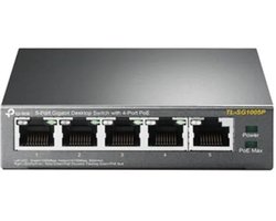 TP-Link TL-SG1005P Commutateur réseau Gigabit PoE+ - 5 ports - 4x PoE+ - Non géré - Noir