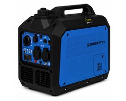 EBERTH 3500 Watt omvormergenerator, stil, noodstroomaggregaat met benzinemotor, 4-takt, stroomgenerator met 2x 230 V Schuko, 12 V en USB-aansluiting, omvormertechnologie met zuivere sinusgolf, ECO-modus