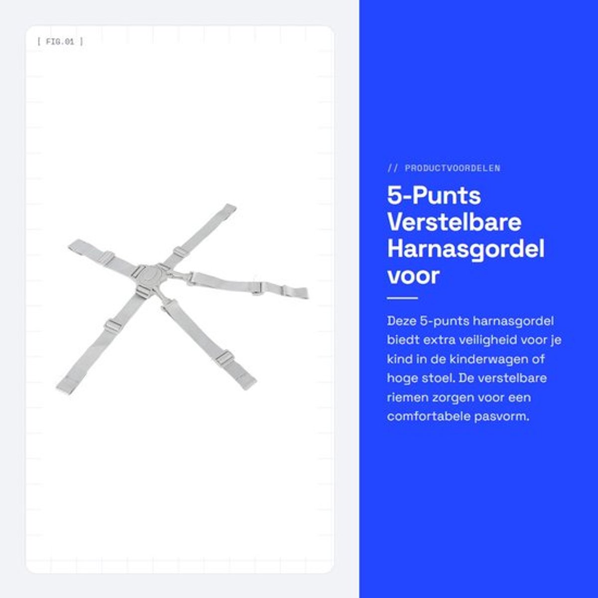 5-Punts Verstelbare Harnasgordel voor Kinderwagens