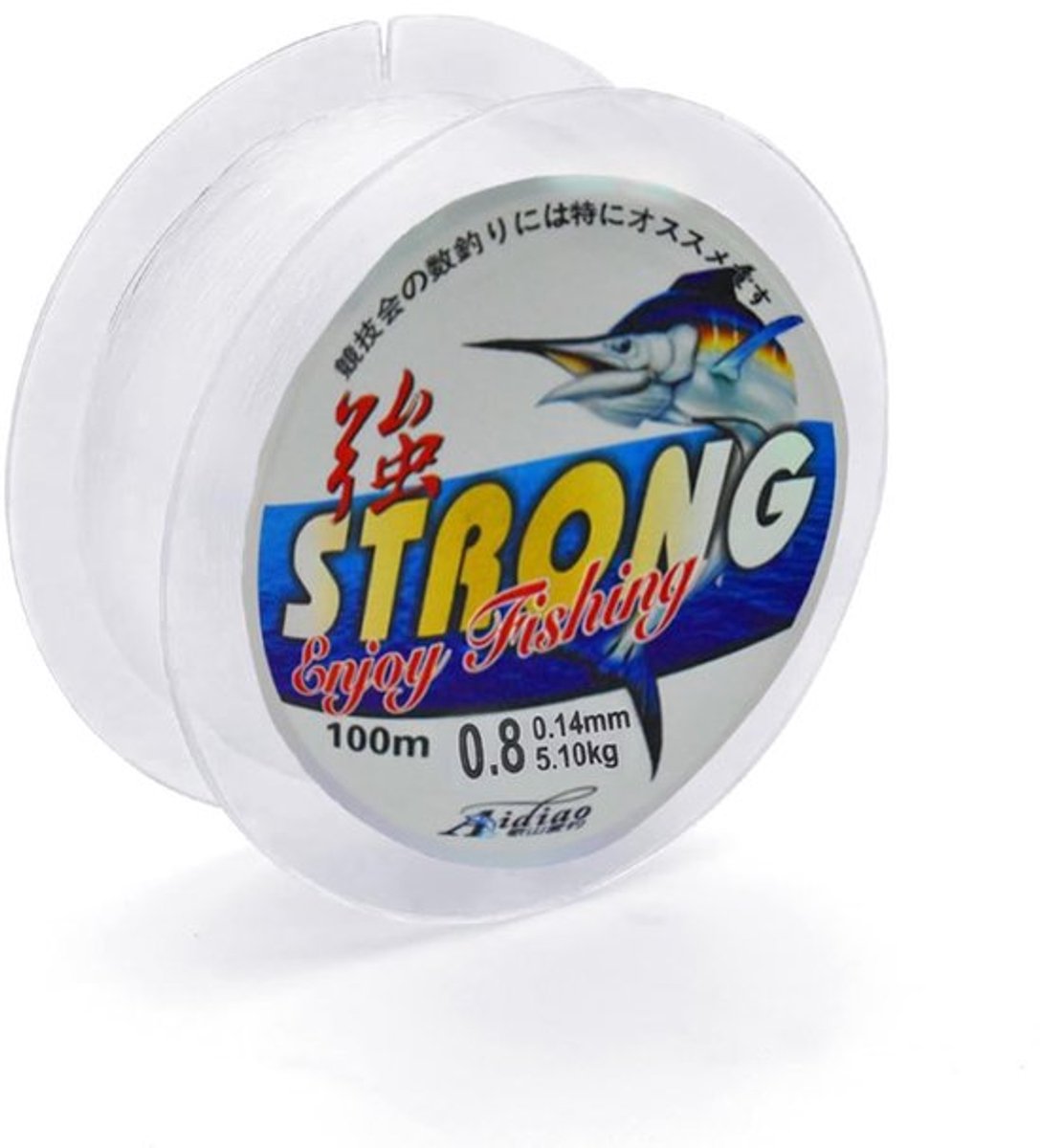 Vislijn 100m - Transparant Nylon - 0,8 mm Diameter - 35 lbs Breuksterkte - Geschikt voor Zeevissen - Multifunctioneel Gebruik - Vissnoer