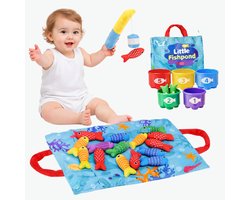 Stoffen visspel voor baby's - Montessori speelgoed 6 maanden tot 2 jaar