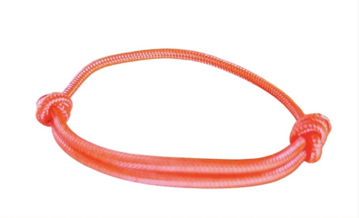 *** 2x Paracord Armband neon oranje koningsdag Armandje WK HUP HOLLAND voetbal met schuifknoop unisex van Heble® ***