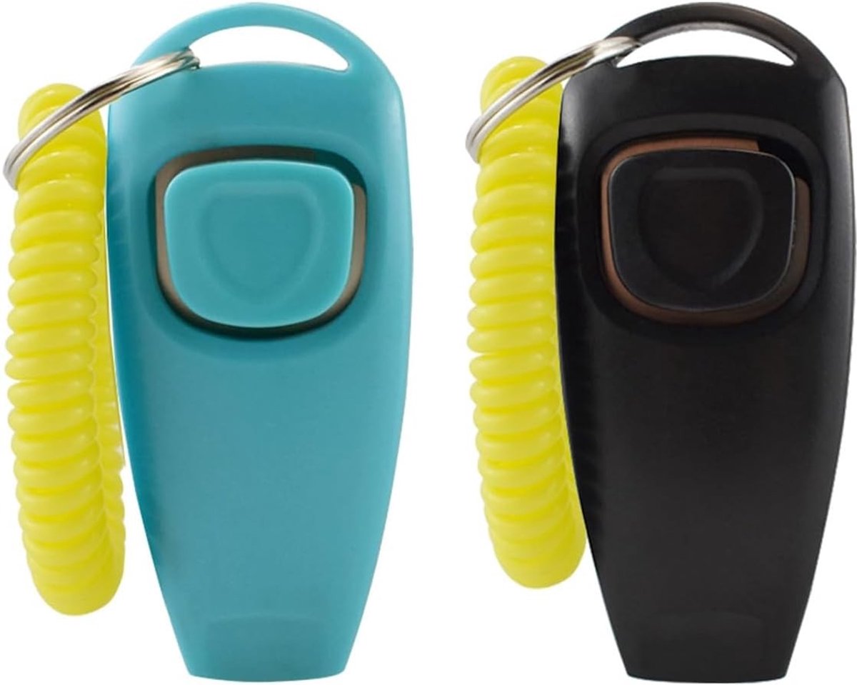 2 Stuks Clicker en Fluit 2-in-1 voor Honden, Grote Knop, Duidelijk Geluid, Ideaal voor Training en Begeleiding van Huisdieren