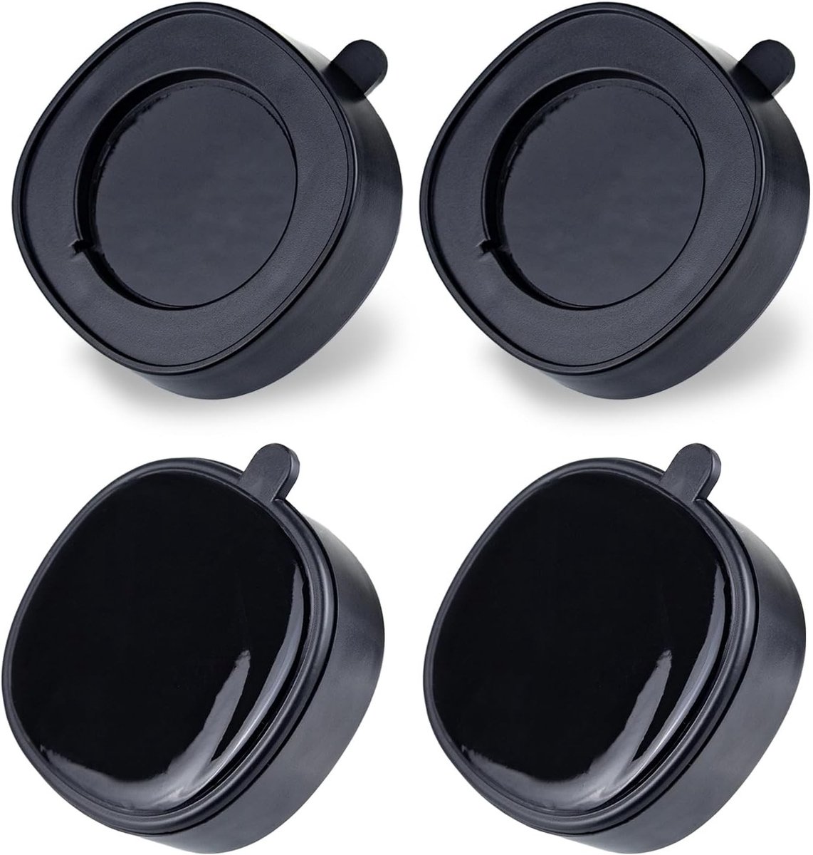 Set van 4 Antivibratie Voeten voor Wasmachine, Zwart, Met Grote Zuignap en Antislip Mat voor Wasmachine, Droger en Huishoudelijke Apparaten (Diameter tot 45mm)