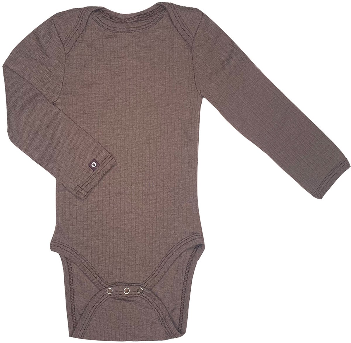 Smallstuff Romper Lange Mouw - Maat 62 - Merino Wol - Rose Brown