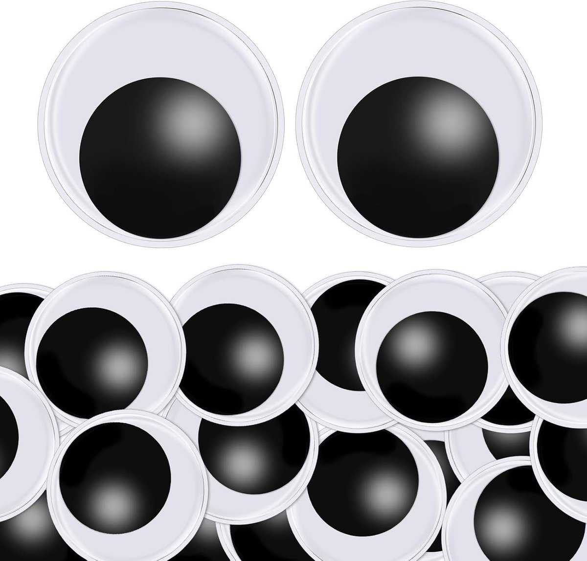 Set van 20 Zelfklevende Wobble Ogen 50 mm voor Creatief Knutselen, DIY Projecten en Poppenmaken