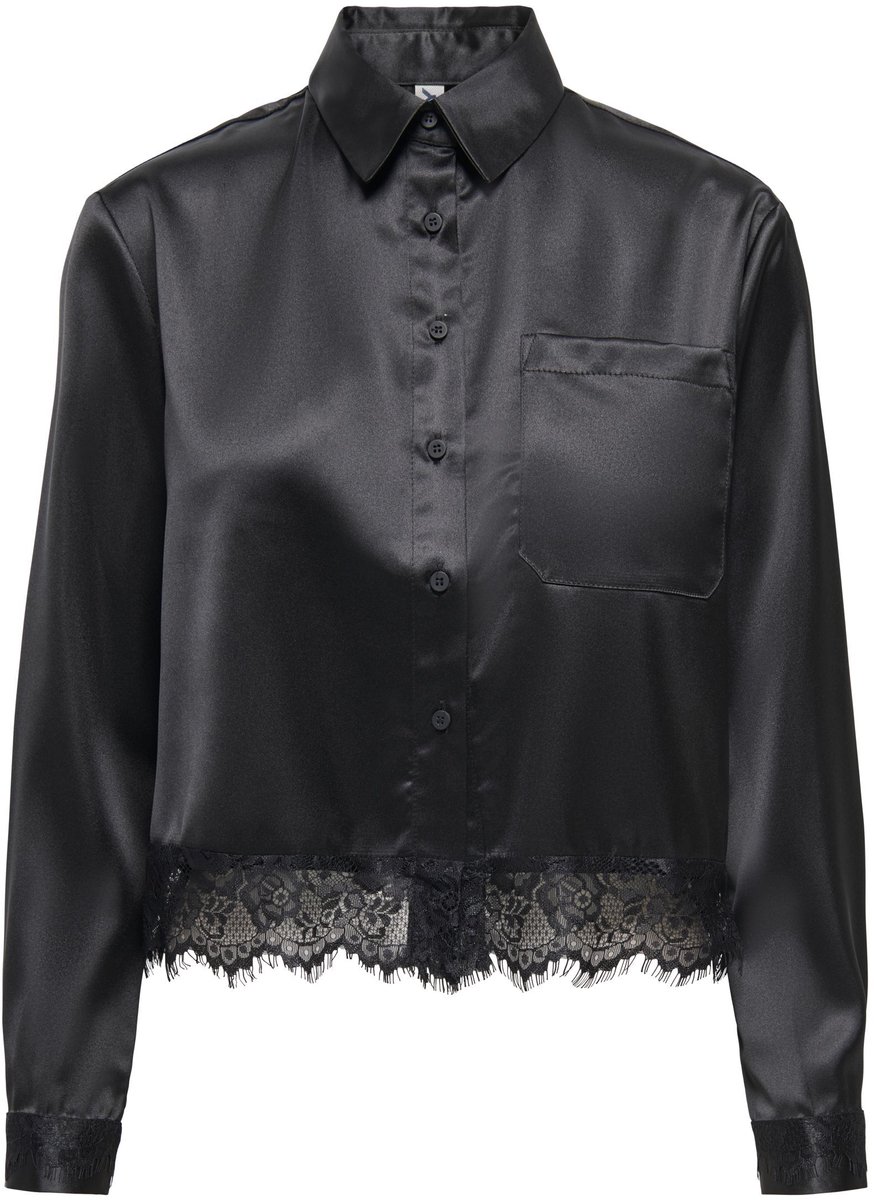 ONLY - ONLINDONA L/S SATIN LACE SHIRT WVN - Meisjes - Maxi jurken
