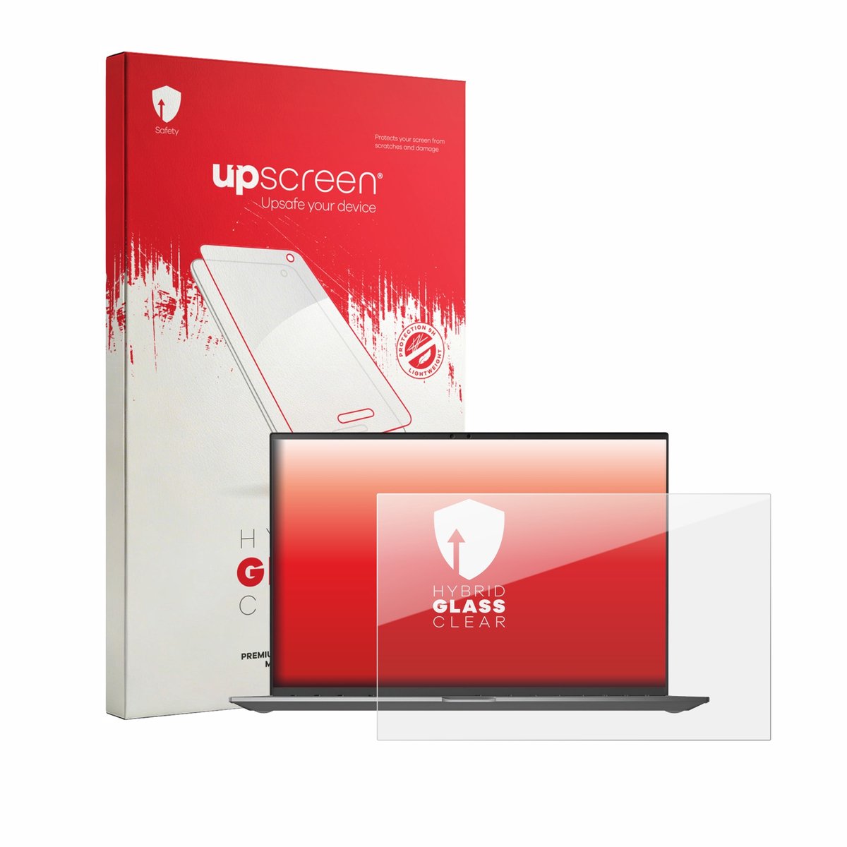 upscreen - Screenprotector voor LG gram 16Z90TL-G - Folie Beschermfolie Beschermglas transparant