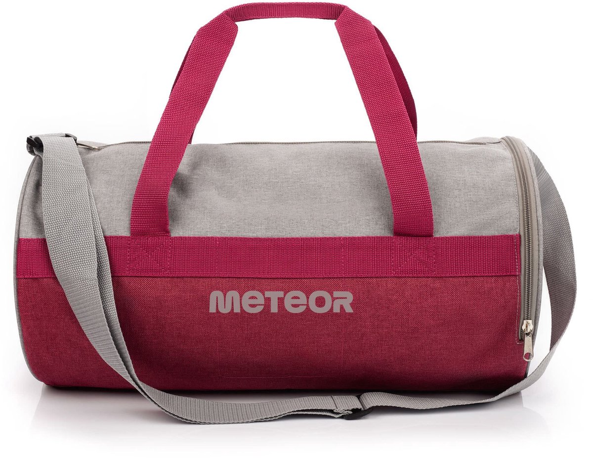 SnelShoppen - Sporttas Sport Bag 20L voor Fitness en Sportschool, Ideale Reistas voor Dames en Heren, Paars/grijs, Lichtgewicht en Duurzaam