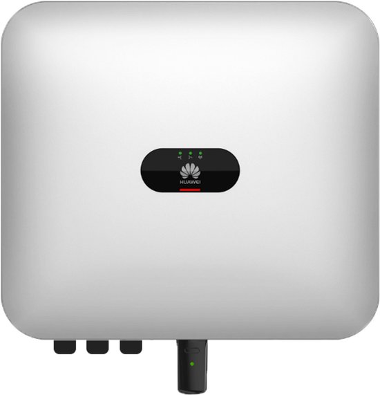 Witte Huawei SUN2000-3KTL-L1 hybride omvormer met Huawei logo en LED indicatoren.