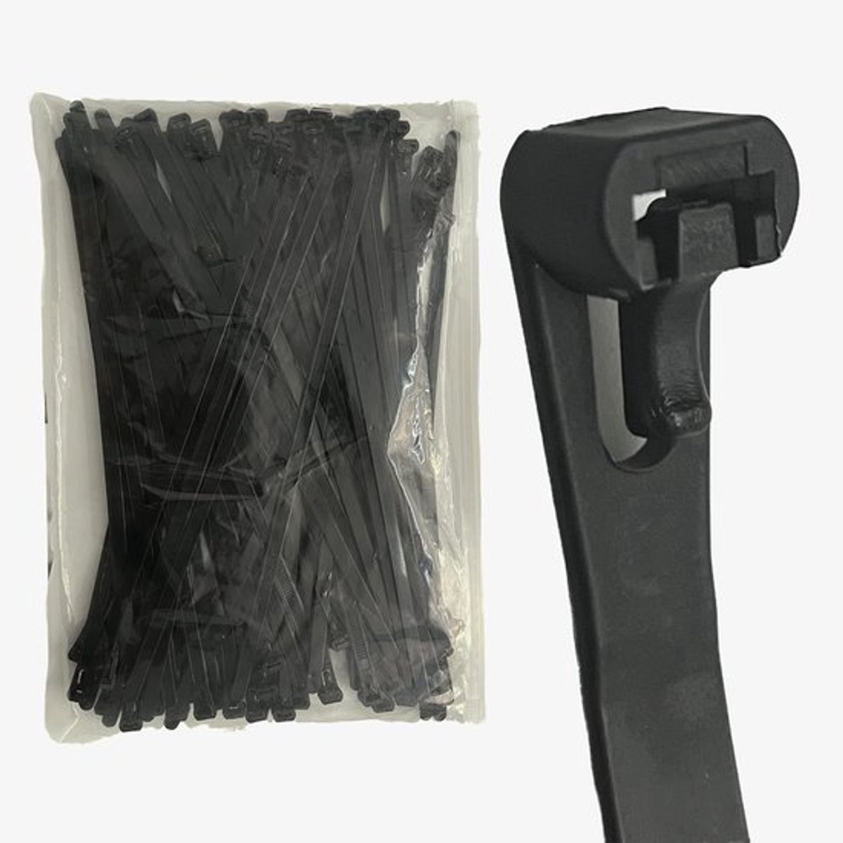 Kabelbinders Herbruikbaar - Tie Wraps 300 mm - Zwart - 60 Stuks - UV-bestendig - Treksterkte 22 kg
