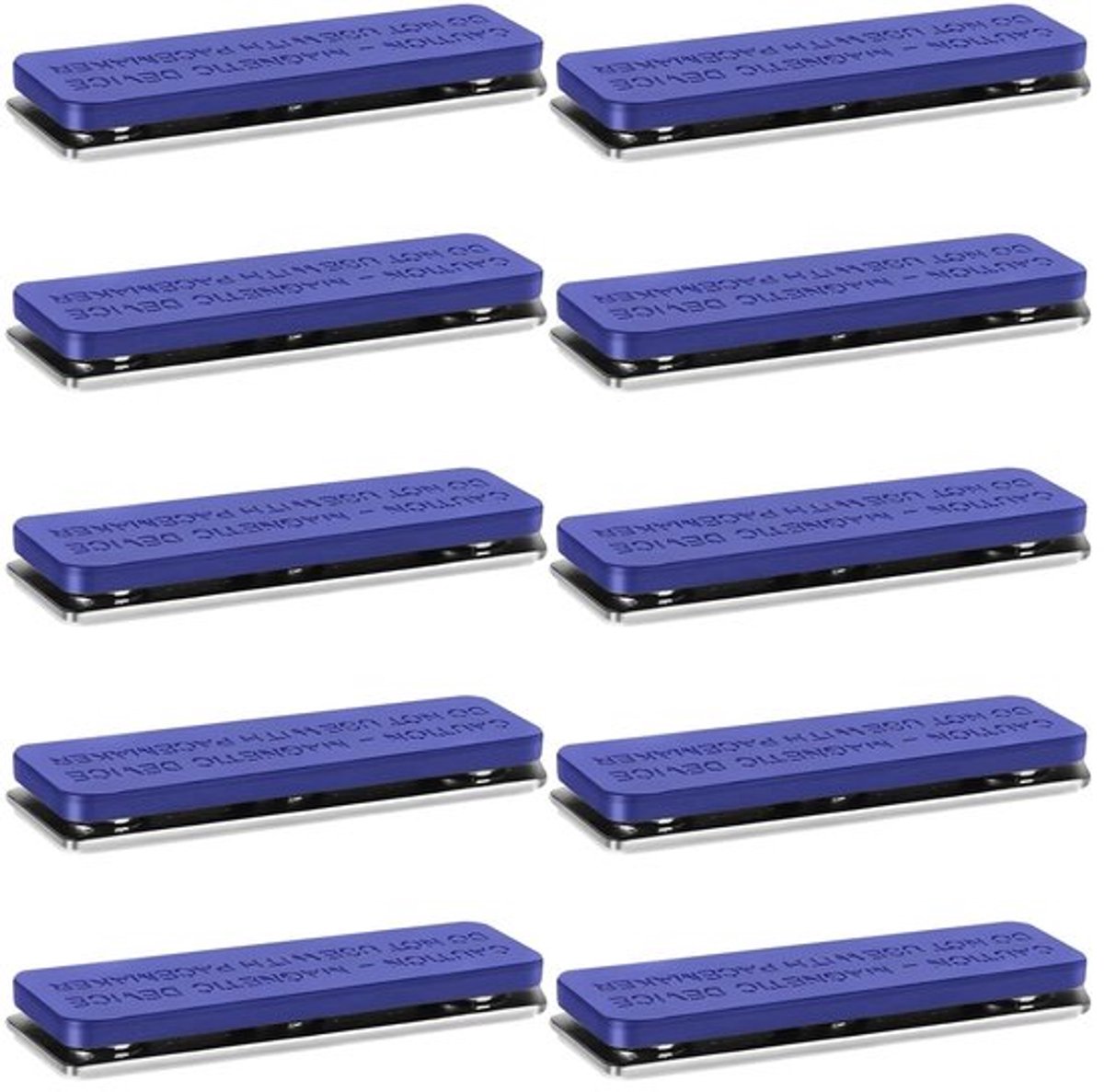 Naambordje Magnetisch - 10 Stuks - Blauw - PVC/Roestvrij Staal - Geschikt voor Kleding - Eenvoudig te Dragen - Duurzaam - Badge