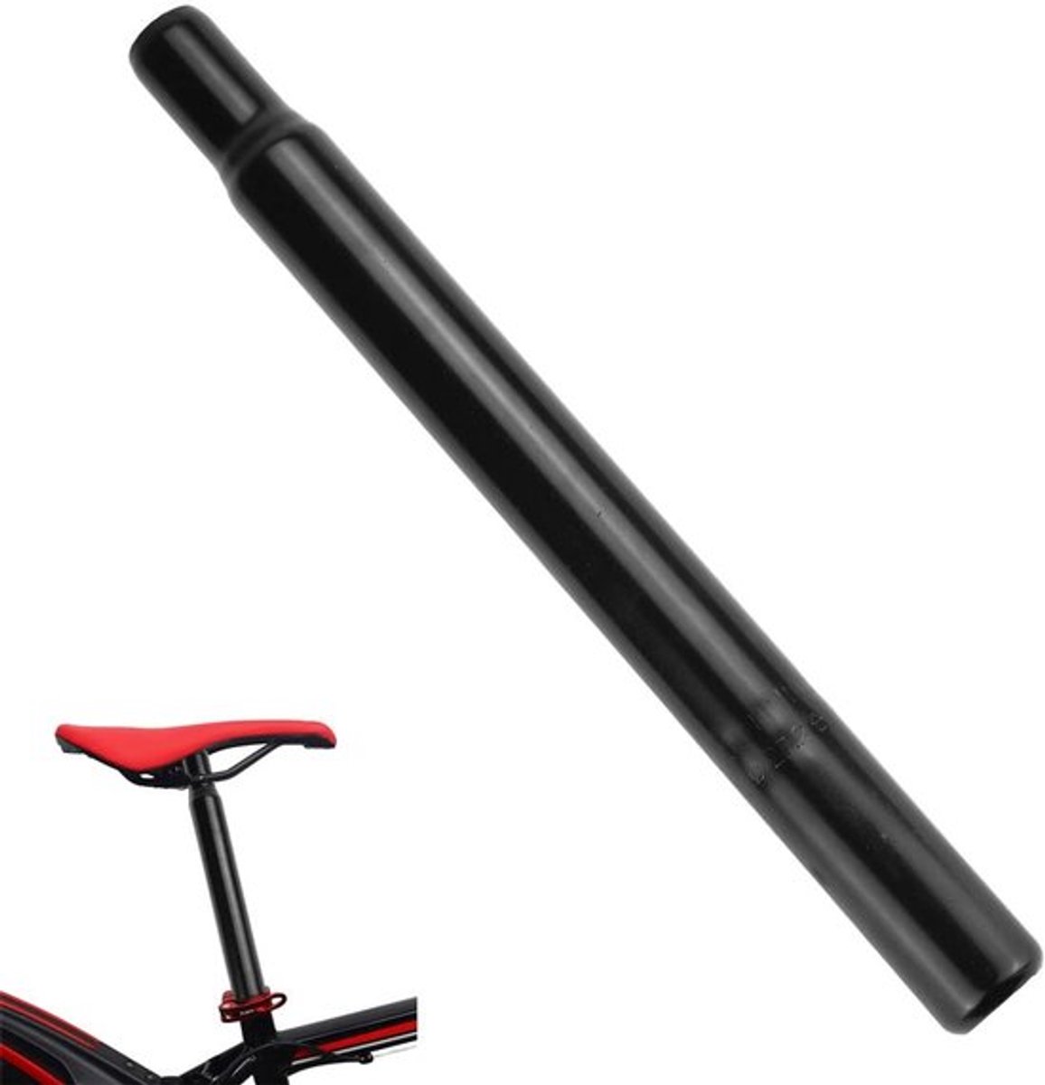 Zadelpen 300 mm - IJzeren Zadelpen - Fiets Zadelpen - MTB/Racefiets - Verstevigd - Geschikt voor diverse fietsen - Fietszadel
