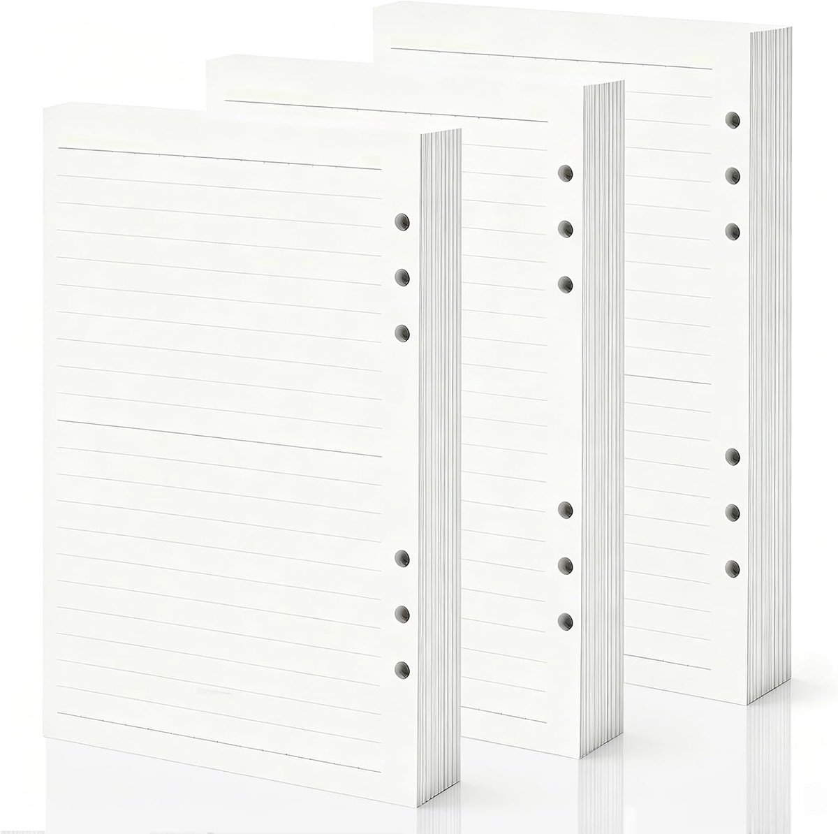 A5 navulpapier 180 stuks - gelinieerd - 6 gaten - voor dagboeken en notities - ShopVlot