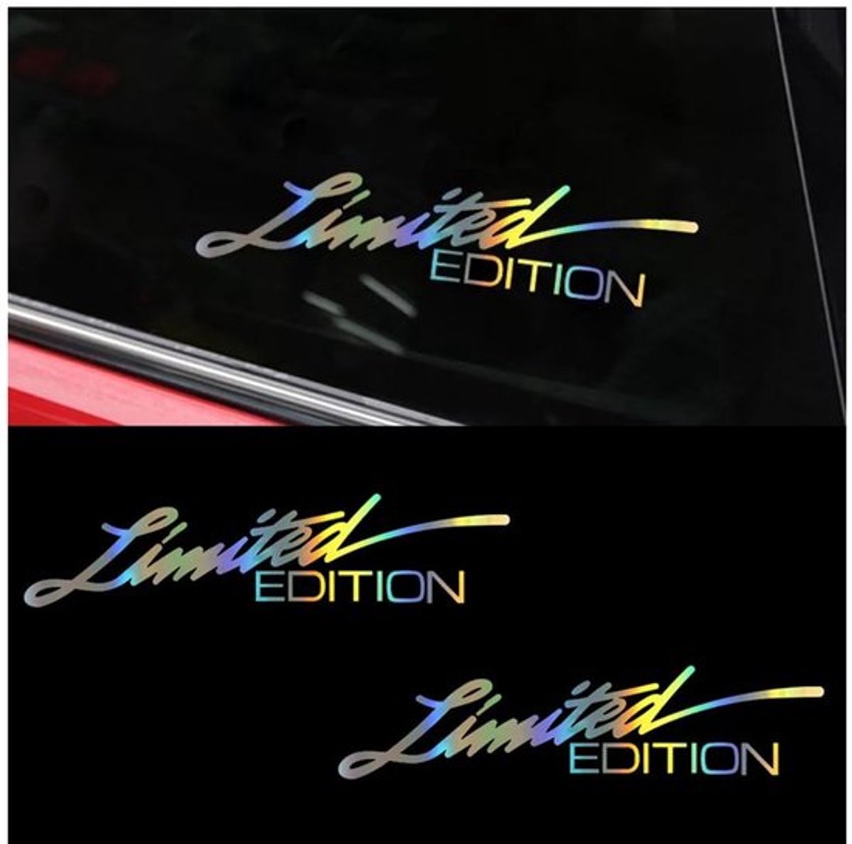 Decoratieve Stickers Limited Edition - Reflecterende Sticker - Auto Stickers - Motorfiets Accessoires - Waterdicht - 2 Stuks - 4 x 16 cm - Autosticker