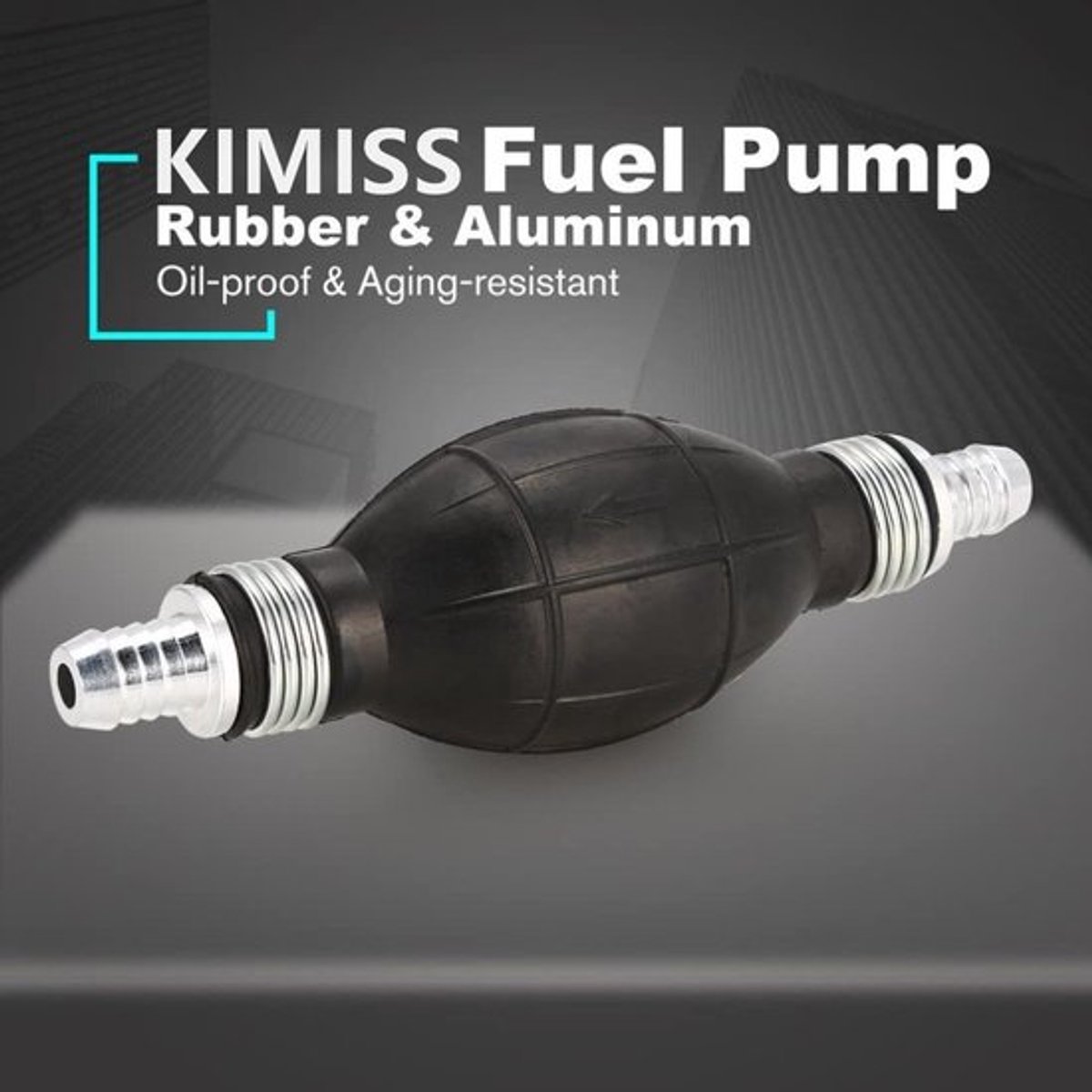 Brandstofpomp Elektrisch - Handpomp - Gummi/Aluminium - Voor Auto/Boot - Ideaal voor 1/2 Tanksystemen - Wegwerpventiel - Handbrandstofpomp